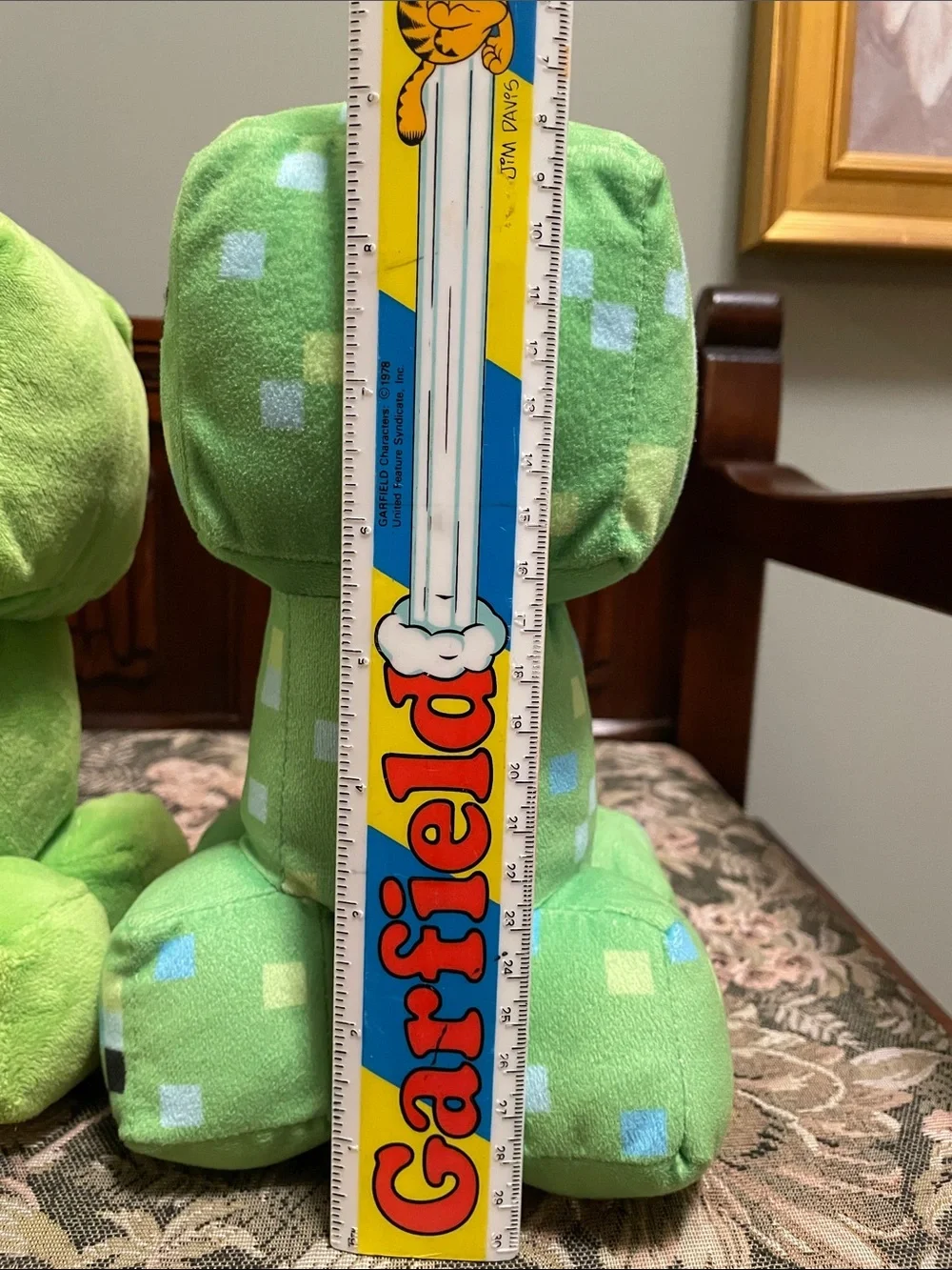 2 Minecraft Green Pixel Creeper Plush Toy